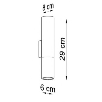 Lampa навісна Sollux Ligthing LOOPEZ 1, GU10 40W, чорний/мідь