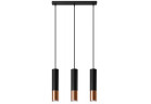 Lampa навісна Sollux Ligthing LOOPEZ 3L , GU10 3x40W, 3x12W LED, чорний/мідь
