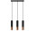 Lampa навісна Sollux Ligthing LOOPEZ 3L , GU10 3x40W, 3x12W LED, чорний/мідь