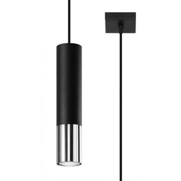 Lampa навісна Sollux Ligthing LOOPEZ 1, GU10 40W, чорний/золотий