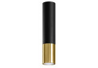 Plafon Sollux Ligthing LOOPEZ , GU10 1x40W 1x12W, чорний/золотий