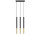 Lampa навісна Sollux Ligthing MOZAICA 3L, G9 3x12W LED, чорний/золото