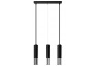 Lampa навісна Sollux Ligthing LOOPEZ 3L, GU10 3x40W, 3x12W LED, чорний/хром