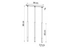 Lampa навісна Sollux Ligthing MOZAICA 3L, G9 3x12W LED, чорний/хром