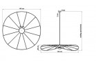 Lampa навісна Sollux Ligthing ESKOLA, діаметр 140cm,E27 1x60W, 1x15W LED, чорна