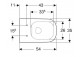 Geberit Smyle Square Навісна раковина WC, туалет, 35x54cm, ukryte mocowania, Rimfree