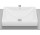 Умивальник на стільницю Roca 50 cm, прямокутна без отвору для змішувача, FINECERAMIC - Біла