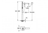 Змішувач для ванни, розташований окре 84 Grohe Eurocube Joy висота 88-98 cm,хром