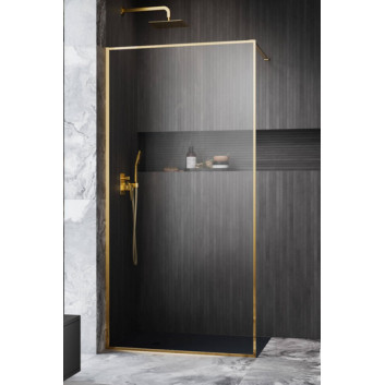 Кабіна Walk-In Radaway Modo F II 50, profil чорний блискучий, скло прозоре