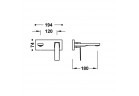 Element настінний do podtynkowego korpusu baterii umywalkowe TRES Slim Exclusive, кран 180mm, хром
