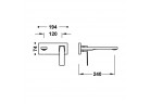 Element настінний do podtynkowego korpusu baterii umywalkowe TRES Slim Exclusive, кран 240mm, чорний матова