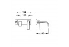 Element настінний do podtynkowego korpusu baterii umywalkowe TRES Slim Exclusive, кран 180mm, хром
