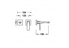 Element настінний do podtynkowego korpusu baterii umywalkowe TRES Slim Exclusive, кран 180mm, хром