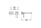 Element настінний do podtynkowego korpusu baterii umywalkowe TRES Slim Exclusive, кран 240mm, золото
