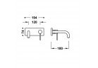 Element настінний do podtynkowego korpusu baterii umywalkowe TRES STUDY, кран 180mm, хром