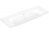 Меблевий умивальник Villeroy&Boch Subway 3.0, 130x47,5cm, z переливом, Weiss Alpin CeramicPlus, nieszlifowany 