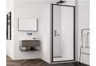 Двері душові маятникові 90cm, SanSwiss Top Line-S black, чорний мат.
