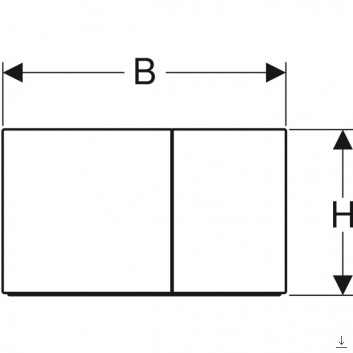 Кнопка Geberit Sigma 70 спуск передній do spłukiwania dwudzielnego - чорний хром