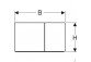 Кнопка Geberit Sigma 70 спуск передній do spłukiwania dwudzielnego - чорний хром