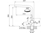Кухонний змішувач Franke Lina L , висота 284mm, obrotowa i висувний злив, хром