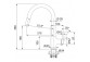 Кухонний змішувач Franke Lina L , висота 284mm, obrotowa i висувний злив, чорний мат.