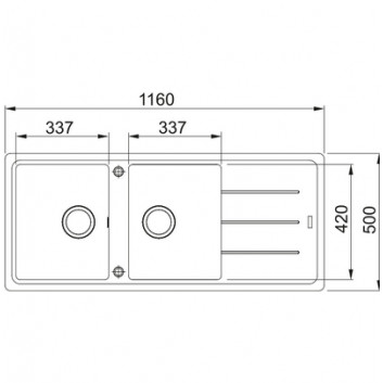 Zlewozmywak wbudowywany, Franke Basis BFG 621-116 ,білий polarny