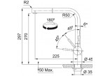 Змішувач kuchena Franke Atlas Neo pull-out, висота 297mm, висувний злив, antracyt