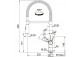 Змішувач kuchena Franke Atlas Neo, висота 297mm, золото