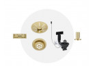 Armatura odpływowo-переповнена Blanco Ablauf Set, ze sterowaniem korkiem automatycznym - satin gold