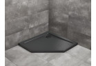 П ятикутний душевий піддон Radaway Doros PT, 90x90cm, акрильний, stone чорний