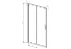 Двері душові 140cm, Radaway Alienta DWJ, скло прозорі, profil хром
