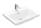 Умивальник прямокутна z переливом без отвору для змішувача 60x47cm, Villeroy&Boch Subway 3.0, Weiss Alpin CeramicPlus,