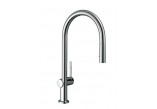 Кухонний змішувач Hansgrohe Talis M54 220 1jet, підлогова, obracana кран, Сталь Szlachetna Finish