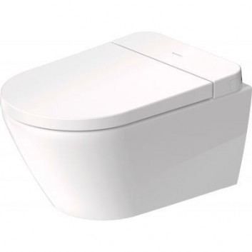 Раковина туалетна навісна Duravit ME by Starck Rimless, 57x37cm, dla дошки SensoWash, bez rantu spłukującego, кріплення Durafix, HygieneFlush, powłoka HygieneGlaze, біла