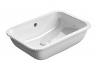 Умивальник GSI Classic під стільницю 55x38cm z переливом - Glossy White