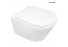 Раковина WC Oltens Jog Stille 36x52 cm навісна PureRim SmartClean з сидінням з мікроліфтом Slim білий глянець