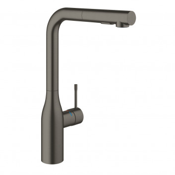 Змішувач для кухонних раковин Grohe Essence SmartControl, висувний злив - brushed hard graphite