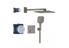 Прихований душовий комплект Grohe Grohtherm Smartcontrol, термостатичний, з верхнім душем Rainshower SmartActive 310 Cube - brushed hard graphite