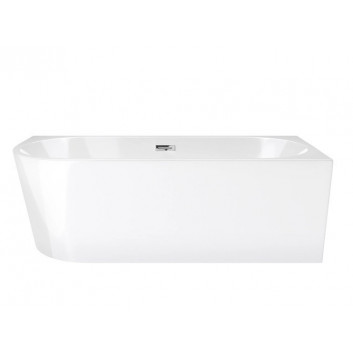 Кутова ванна вільностоячий Corsan Intero 150 x 74,5 cm біла, установка prawostronny, клапан klik-klak хром