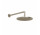 Верхній душ Gessi Anello, кругла, 250mm, regulowana, з тримачем ściennym 358mm - Finox Brushed Nickel