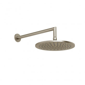 Верхній душ Gessi Anello, кругла, 250mm, regulowana, з тримачем ściennym 358mm - Copper Brushed PVD