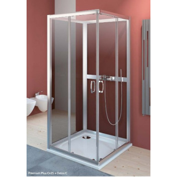 Кабіна czterościenna Radaway Premium Plus 2S, 90x90 cm, скло прозоре/grafit