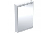Шафа з дзеркалом Geberit One z ComfortLight i jednymi drzwiami, установка на стіну, висота 90 cm - колір білий, powierzchnia алюміній malowane proszkowo