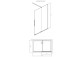 Душова кабіна Radaway Furo-SL Brushed Gold Walk-in 1200x2000 mm, правий варіант - скло прозоре, profil золотий szczotkowany