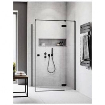 Бічна стінка S1 70 Radaway Essenza New Black KDJ 66.7-68.2-200cm, profil чорний, скло прозоре