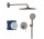 Душовий комплект Grohe Essence прихований з верхнім душем Rainshower mono 310 - brushed hard graphite