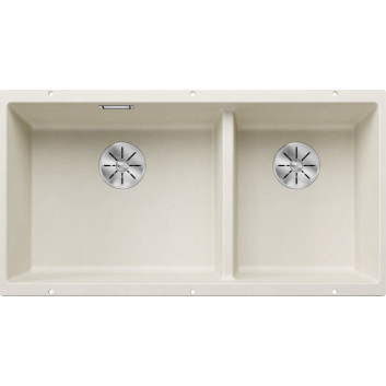 Zlewozmywak Blanco Subline 480/320-U Siligranit PuraDur 85,5x40cm 2 kom без пробки, tartufo