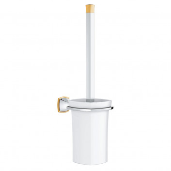 Тримач Grohe Grandera z ceramicznym dozownikiem na mydło - хром / золотий