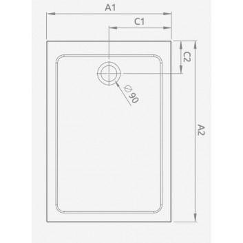Піддон прямокутний Radaway Doros D Compact, 130x90cm, акрильний, stone білий