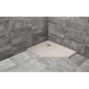 П ятикутний душевий піддон лівий Radaway Doros PT E 100x80cm білий